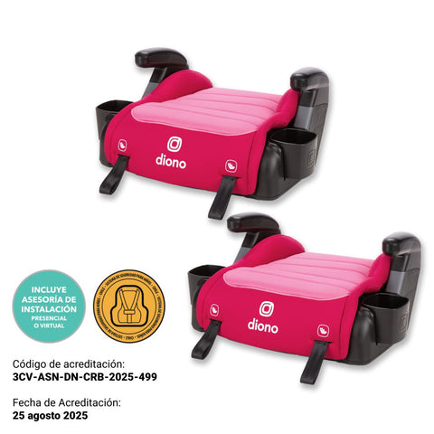 Alzador Connect3® RXT Backless Booster (pack 2 unidades) - Pink Cotton Candy