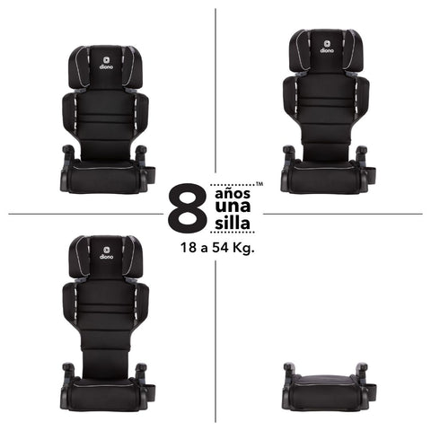 Butaca Connect3® RXT 2-in-1 High-Back Booster - Black Storm