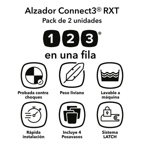 Alzador Connect3® RXT Backless Booster (pack 2 unidades) - Purple Wildberry