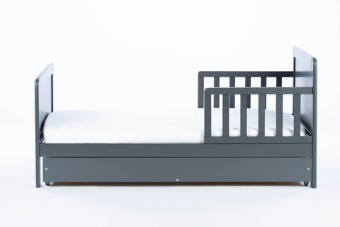 Cama de Transición Montessori Gris OLEX + Colchón Respirable AeroSleep (140 x 70)