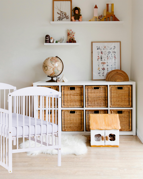 Cuna Colecho Lulaya Lateral Ajustable Color Blanco (120 x 60)