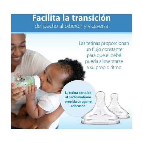 Pack 2 Mamadera Anticólico Boca Ancha Vidrio