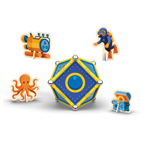 Geomag Oceano 60 piezas - modelo frontal