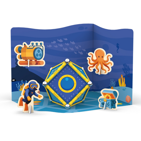 Geomag Oceano 60 piezas - alfombra de juego