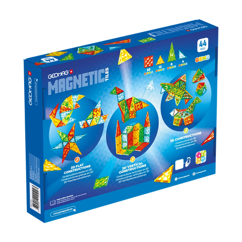 Geomag Tiles Gems 44 piezas - caja posterior