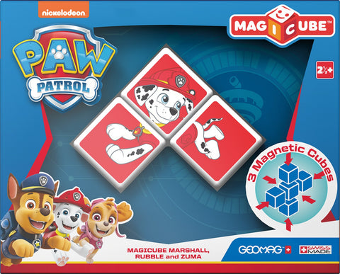 Cubos Magnéticos MAGICUBE Paw Patrol - Marshall, Rubble y Zuma (3 piezas)