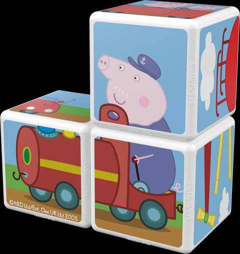 Cubos Magnéticos MAGICUBE - Viaja con Peppa Pig (3 piezas)